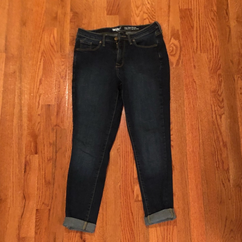 Pre-Cuffed Blue Jeans